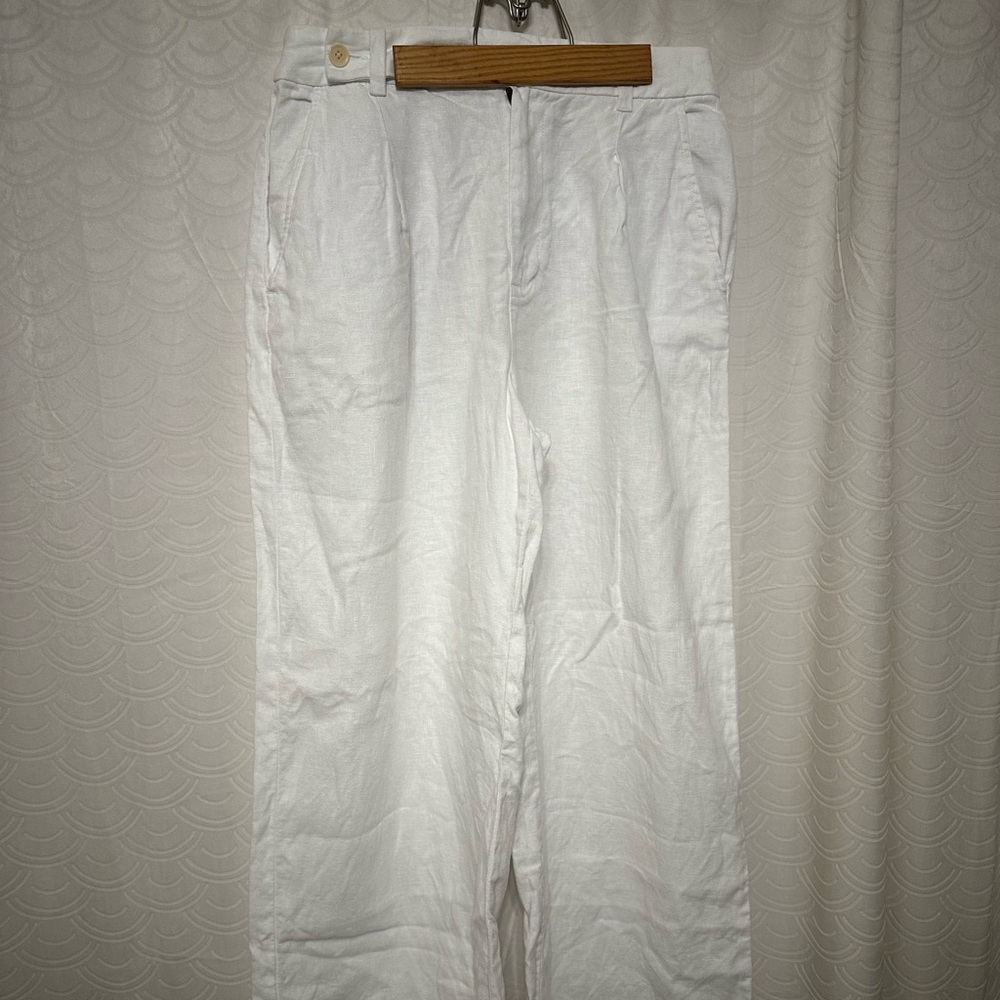 High waisted linen pants